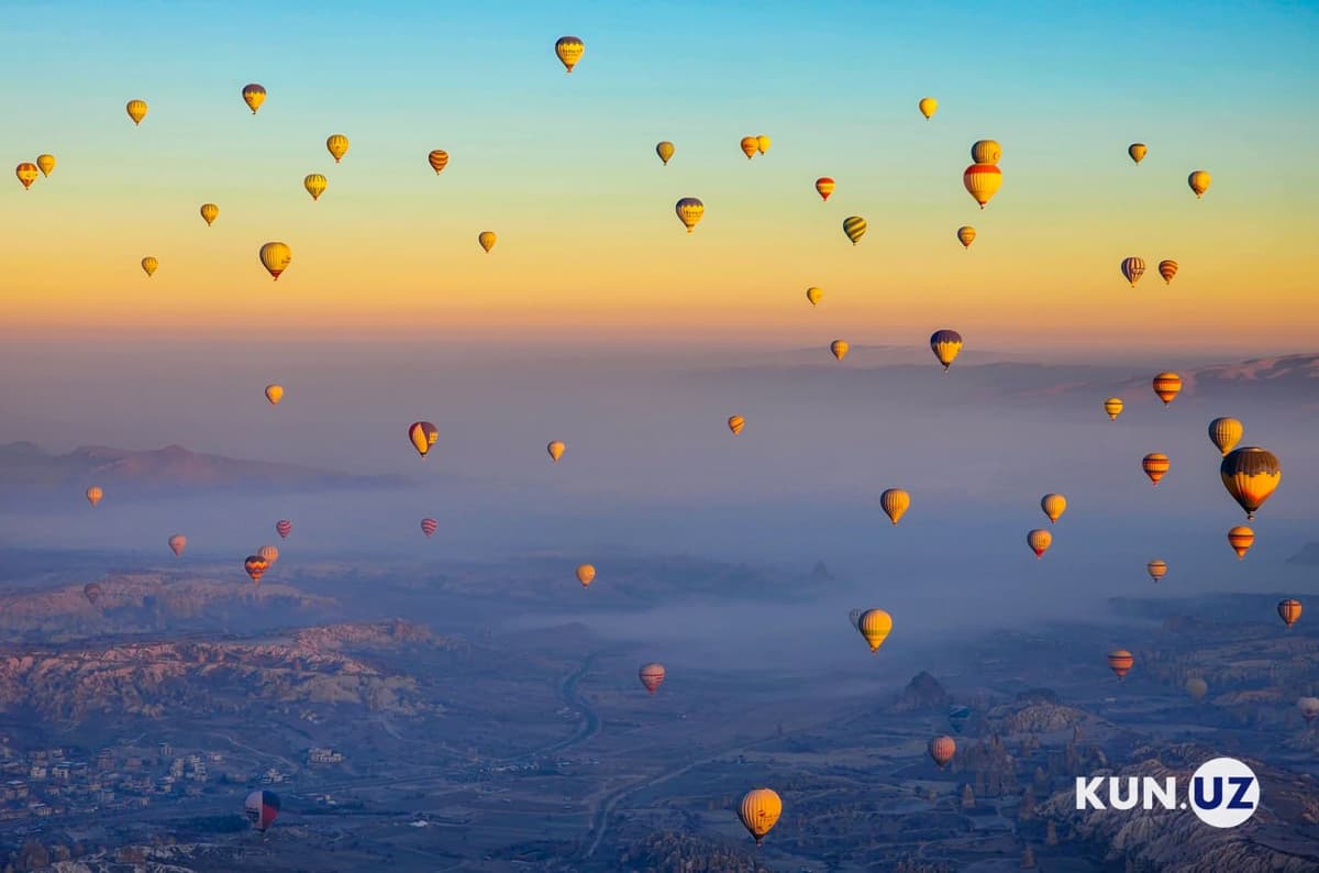 Yuzlab havo sharlari va noyob qoyalar makoni - Kappadokiyadan fotojamlanma