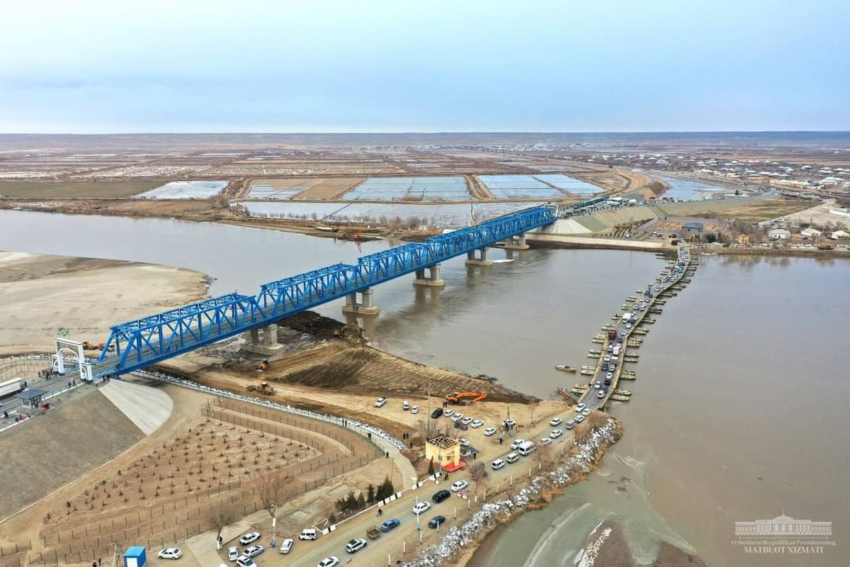 Newly opened bridge in Karakalpakstan temporarily closed