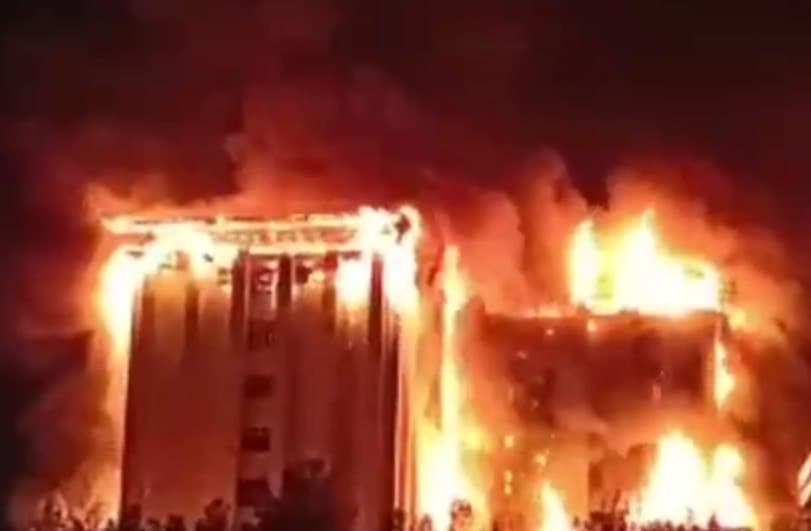 Major fire breaks out at Tashkent State Agrarian University