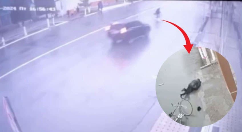Ozodbek Nazarbekovning xizmat avtomobili velosipedchini urib yubordi