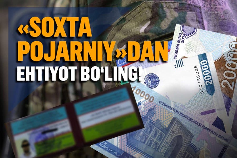 FVV va Adliya vazirligi soxta «pojarniy»lardan ogohlantirdi