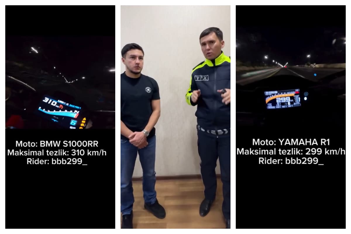 В Ташкенте оштрафован лихач, разогнавший мотоцикл до 310 км/ч.