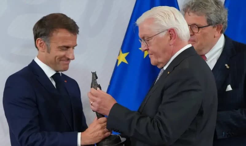Makron 2024 yil uchun Vestfaliya tinchlik mukofoti bilan taqdirlandi