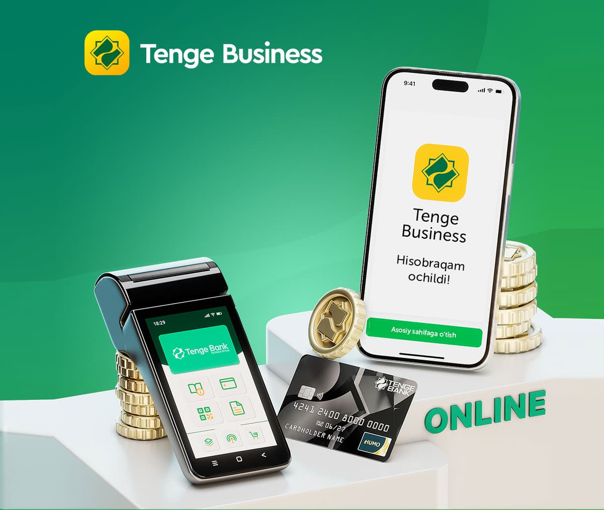 Tadbirkorlar uchun onlayn hisobraqam ochish: Tenge Bank mobil ilovasini o‘zingiz uchun kashf eting