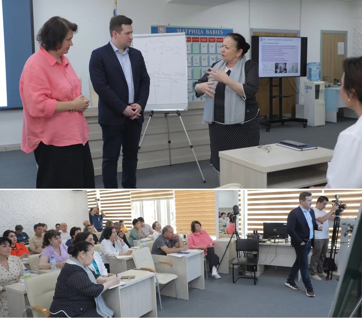 Modern management in healthcare being taught to managers of maternal and child health system 