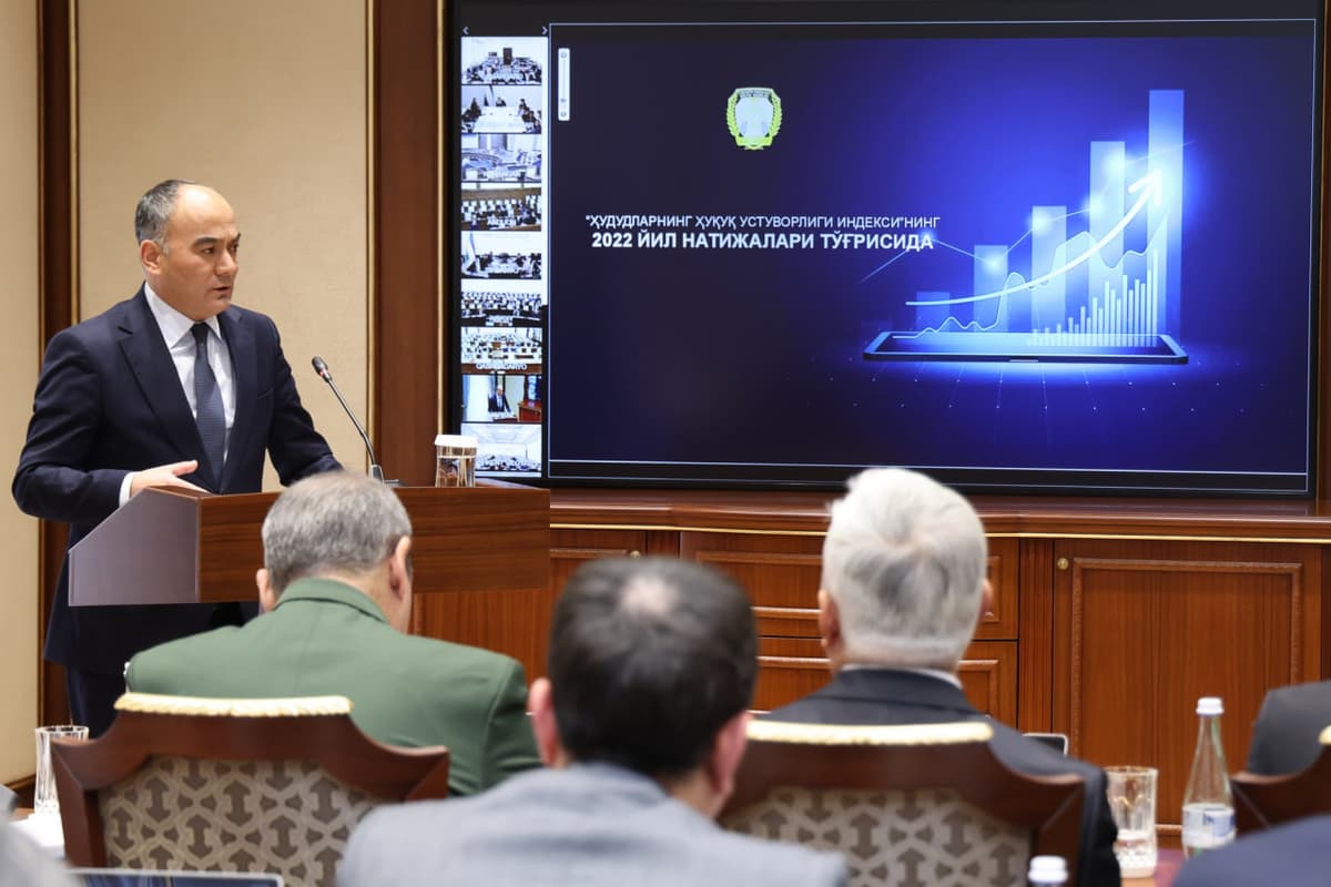 Hududlarning huquq ustuvorligi indeksining 2022 yil yakunlari bo‘yicha natijalari muhokama qilindi