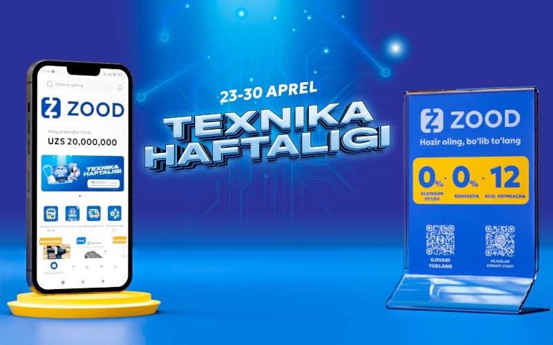 ZOOD'dan yangi aksiya: 30% gacha keshbek, katta chegirmalar va sovrinlar o‘yini!