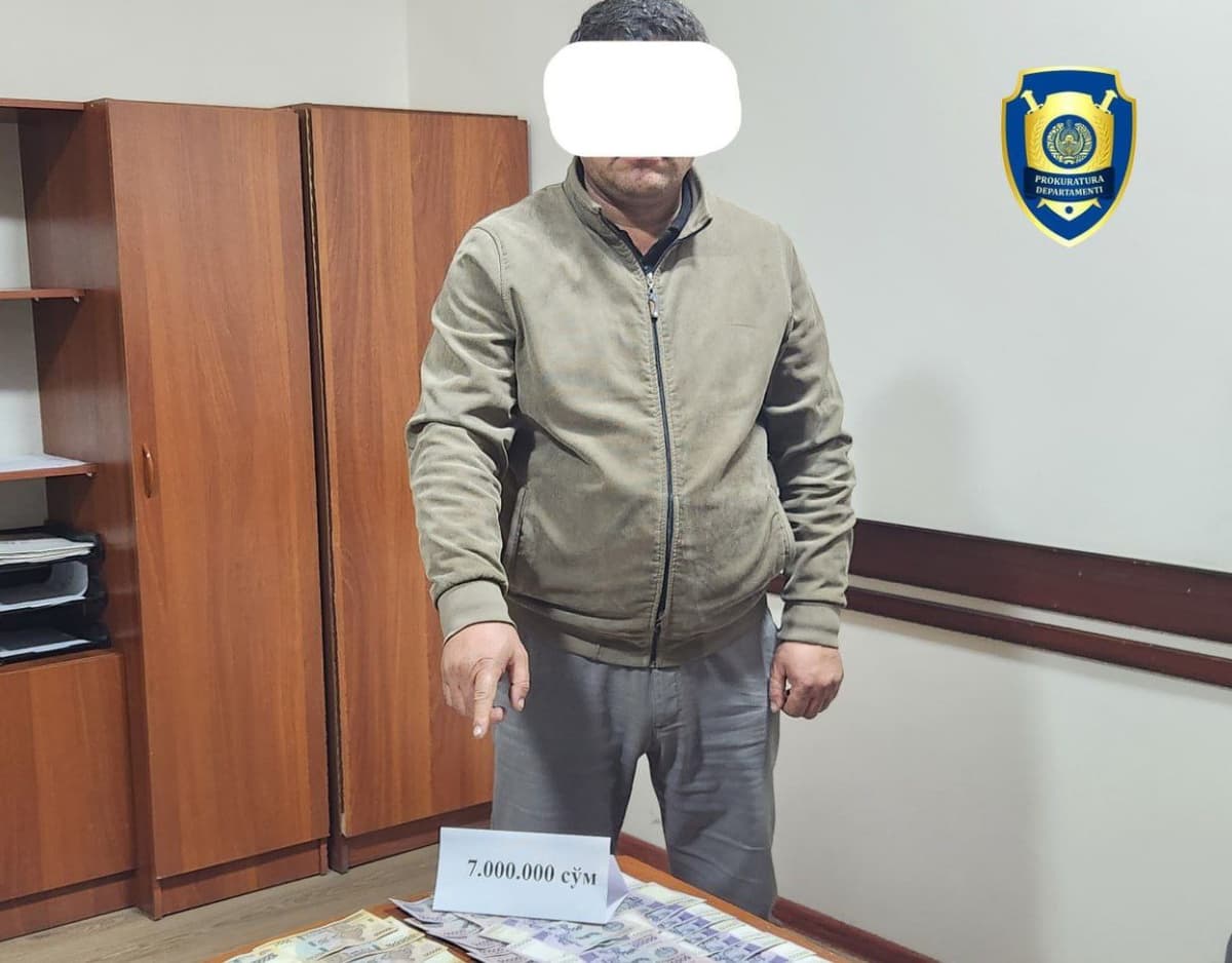 Андижонда ҳоким ёрдамчиси 7 млн сўм пора билан ушланди