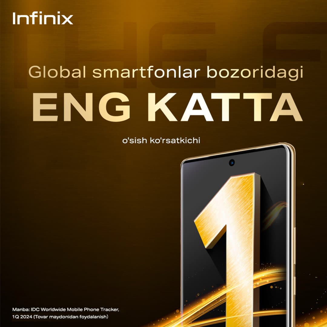 Infinix 2024 yilda eng ko‘p o‘sayotgan smartfon brendidir
