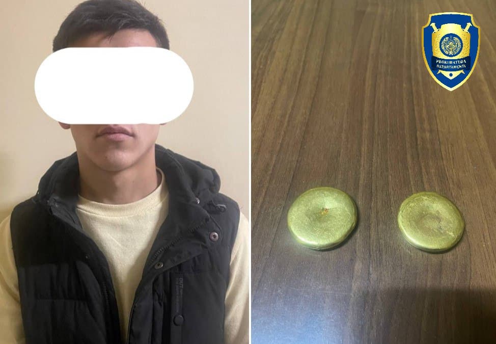 Самарқандда 368 млн сўмлик соф қуйма олтинни Тошкентда ўтказиш учун олиб кетаётганлар ушланди