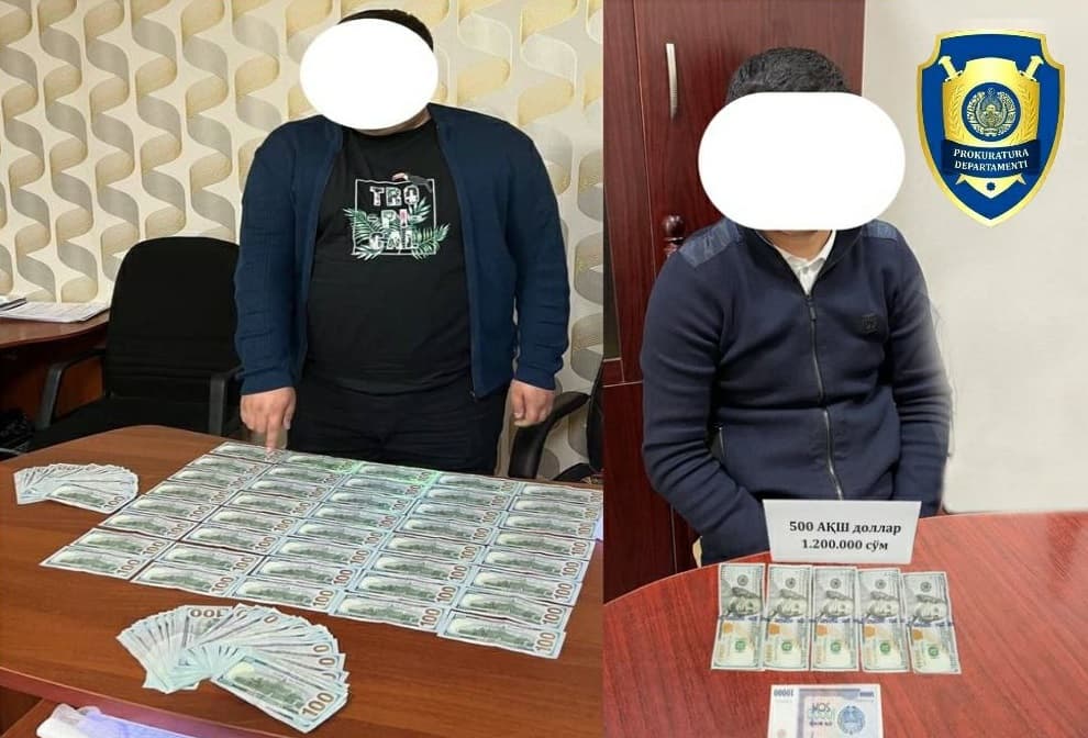 Toshkentda MChJ direktori o‘rinbosari 20 ming dollar pora bilan qo‘lga tushdi