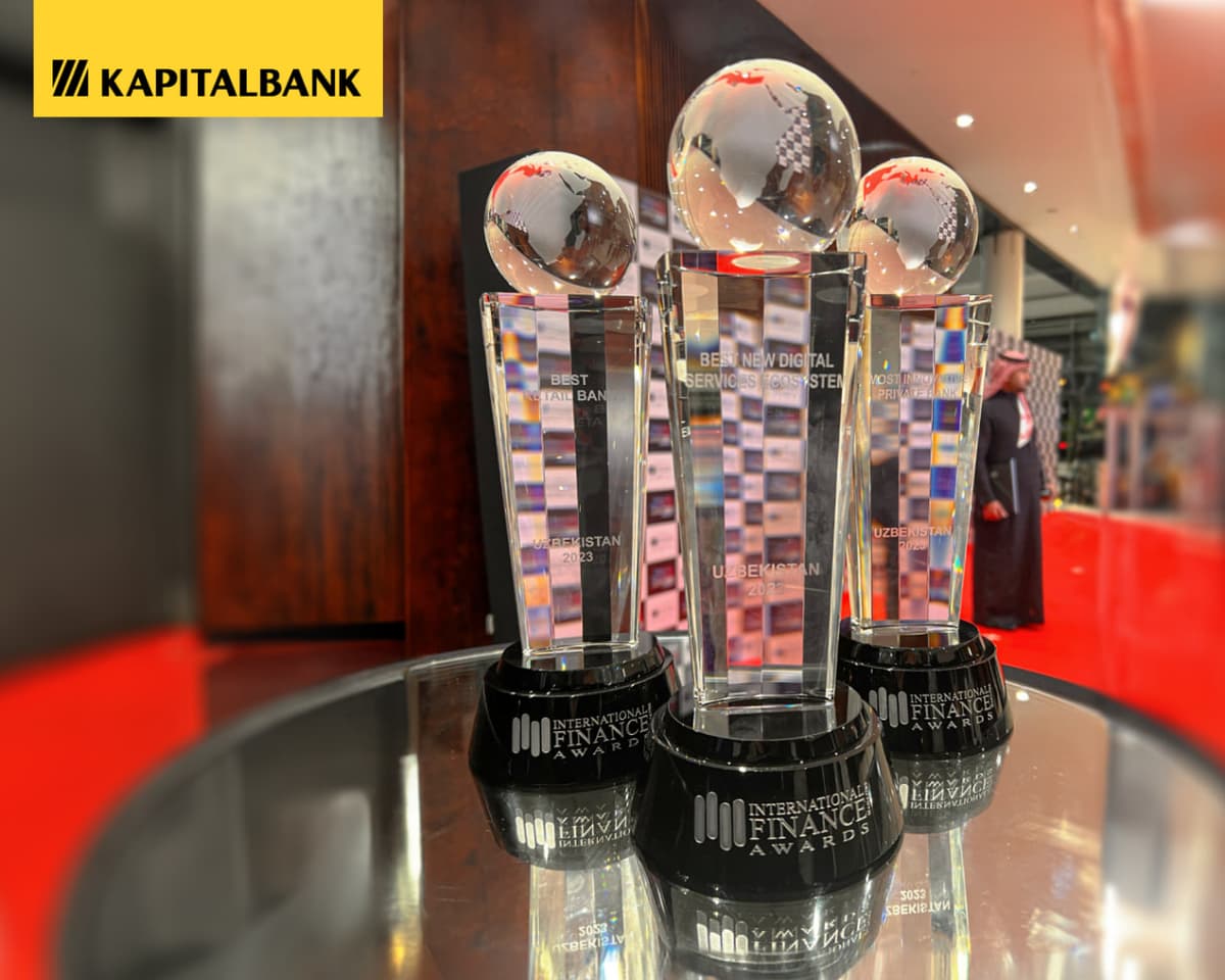 “Kapitalbank”ning International Finance ma’lumotlariga ko‘ra, mamlakatdagi eng yaxshi chakana va innovatsion xususiy bank bo‘ldi