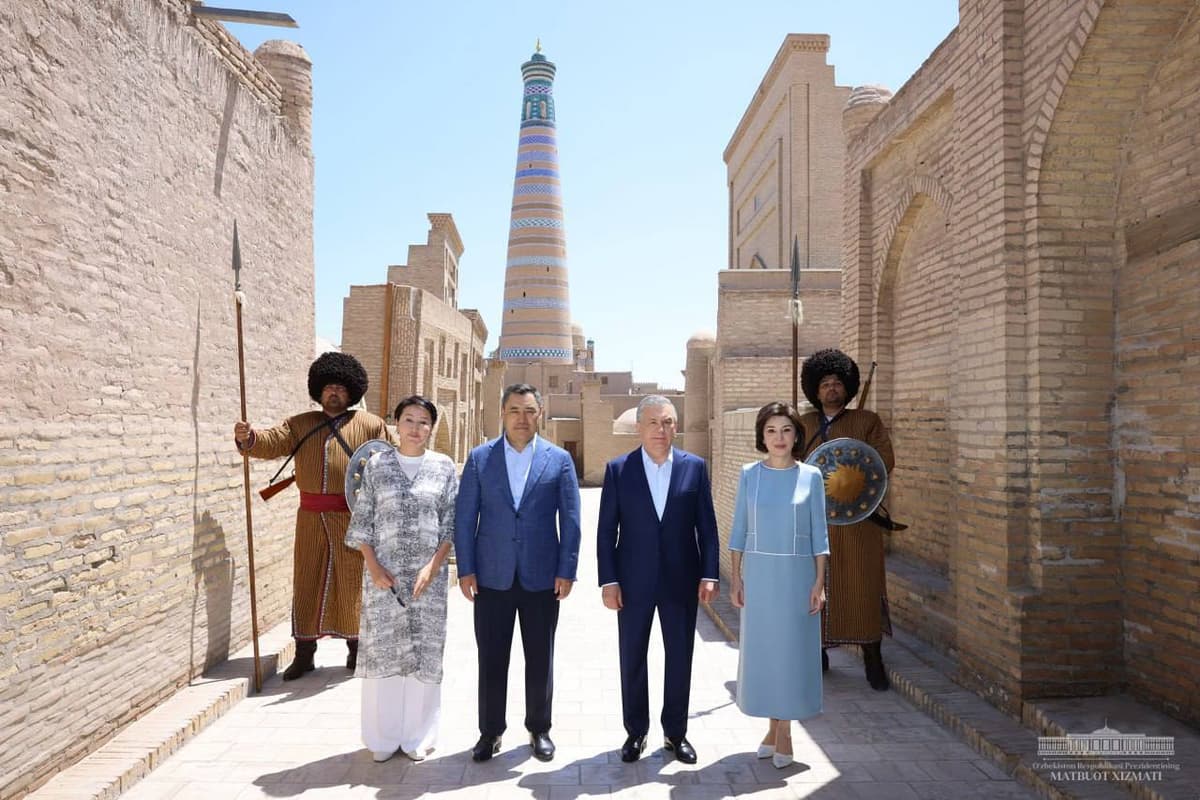 Shavkat Mirziyoyev and Sadyr Japarov visit Khiva