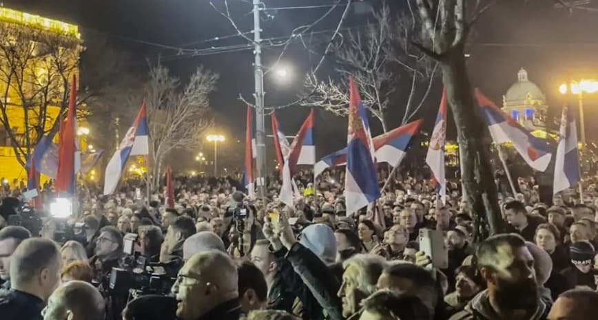 Serbiya poytaxtida - saylovlar soxtalashtirilishiga qarshi yangi aksiyalar