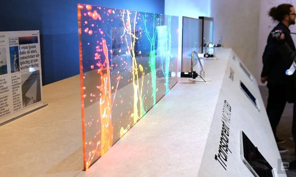 Samsung dunyodagi birinchi shaffof MicroLED ekranini taqdim etdi 