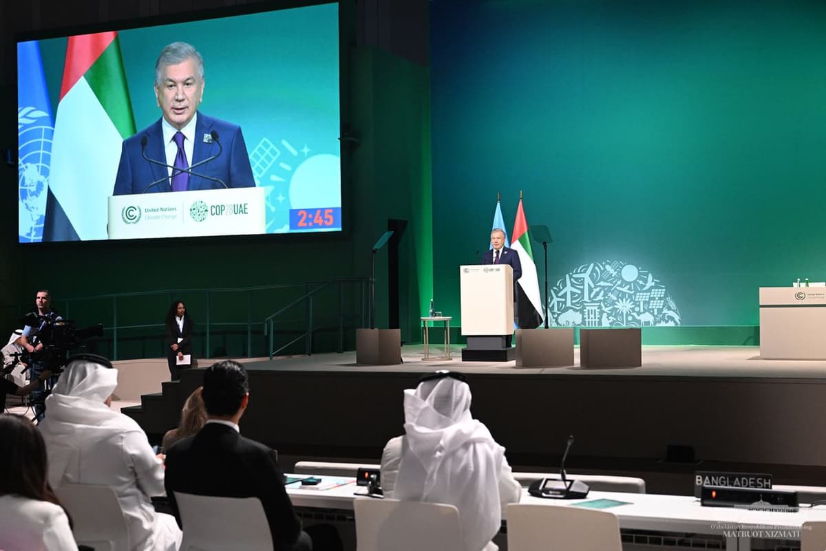 Prezident yashil iqtisodiyotga o‘tishda rivojlanayotgan davlatlarning manfaatlarini inobatga olishga chaqirdi