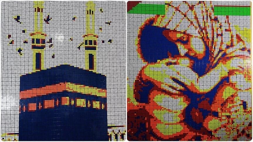 O‘zbekistonlik yigit Rubik kubiklardan yasalgan asarlari bilan Falastinni qo‘llab-quvvatlashini bildirdi 