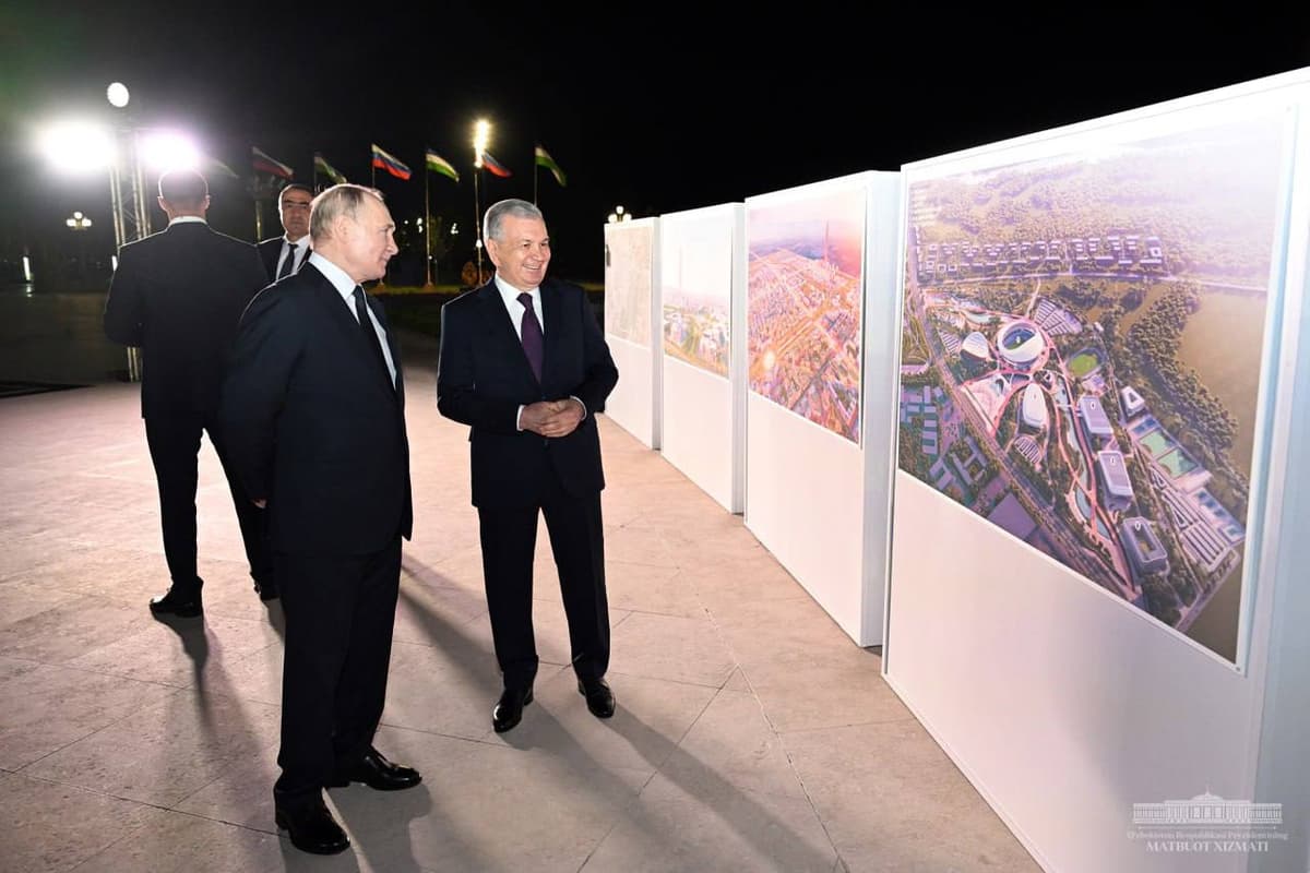 Putin “Yangi O‘zbekiston” bog‘iga tashrif buyurdi