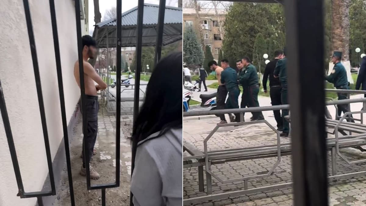 Молодой человек порезал себя лезвием на территории РОВД в Ташкенте