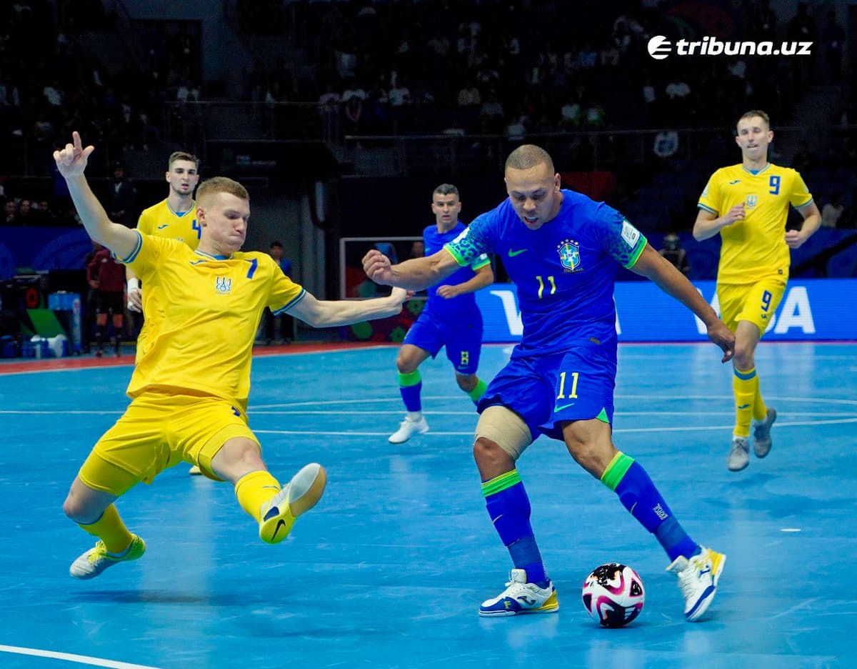 Futzal bo‘yicha JCh. Braziliya Ukrainani mag‘lub etib, dastlabki finalchiga aylandi
