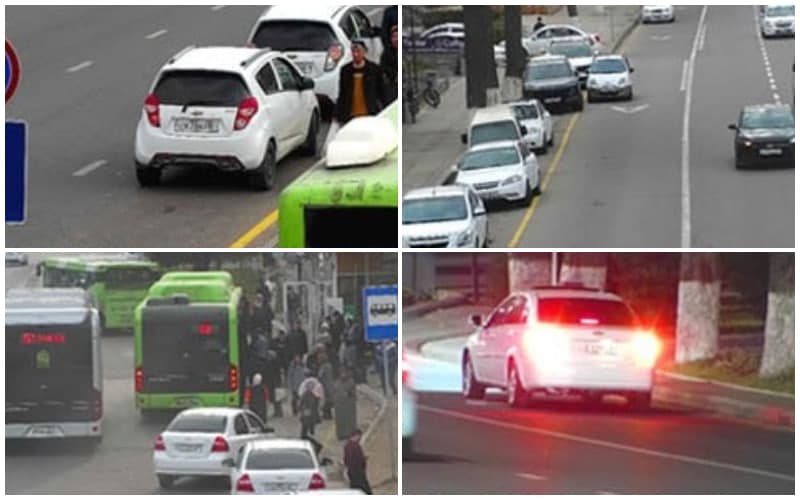Tashkent cameras imposed 175 fines on cars parked on bus lanes in a day