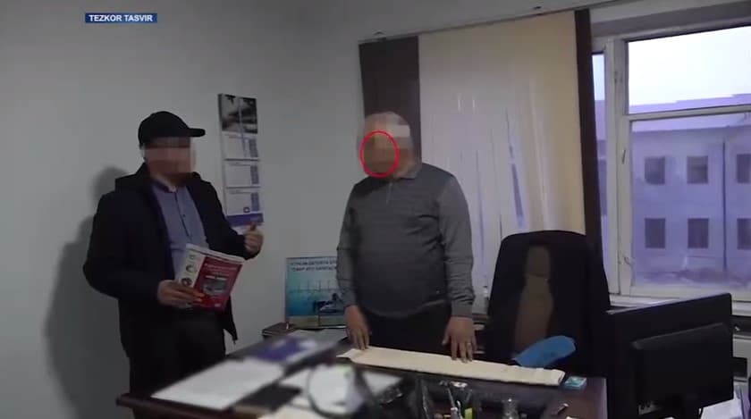 Xorazm viloyati Transport boshqarmasi bosh mutaxassisi 80 ming dollar bilan ushlandi