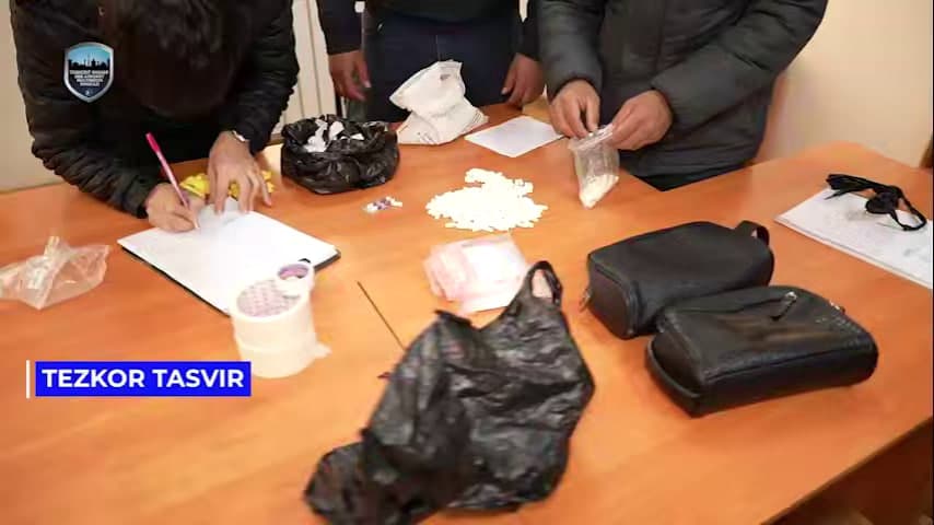 Toshkentda 800 dan ortiq kuchli ta’sir qiluvchi dori vositalarini noqonuniy saqlagan fuqaro ushlandi