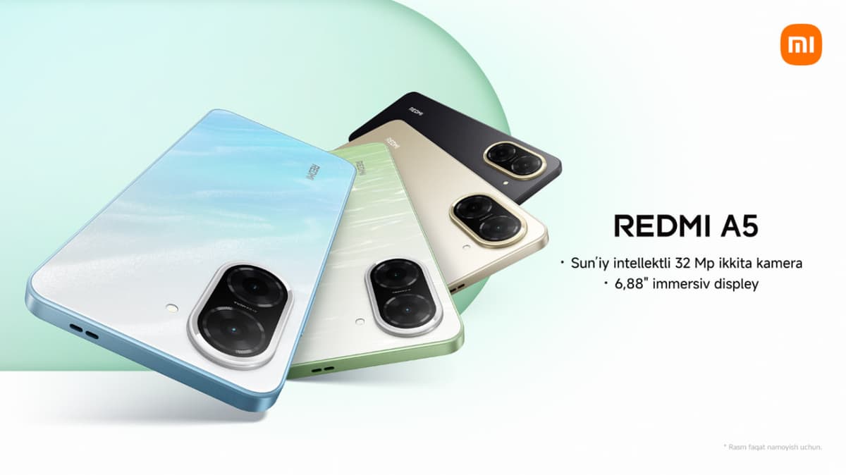 Xiaomi Redmi A5’ni taqdim etdi: kuchli kameralar va yuqori samaradorlik yangi dizaynda