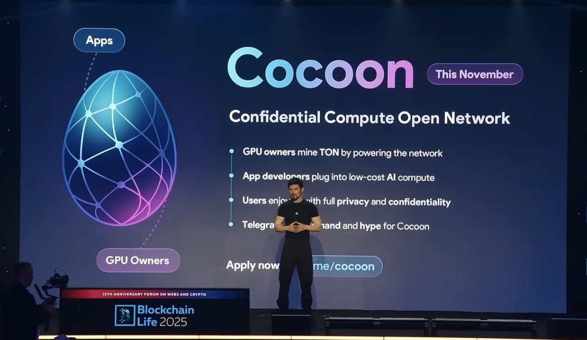 Павел Дуров 100 фоиз махфий Cocoon СИ-тармоғи ҳақида эълон қилди
