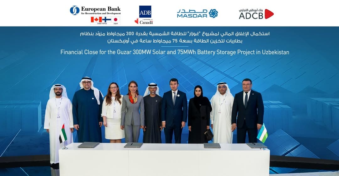 Masdar компанияси Қашқадарёда қуёш станцияси ва энергия сақлаш тизими қуради