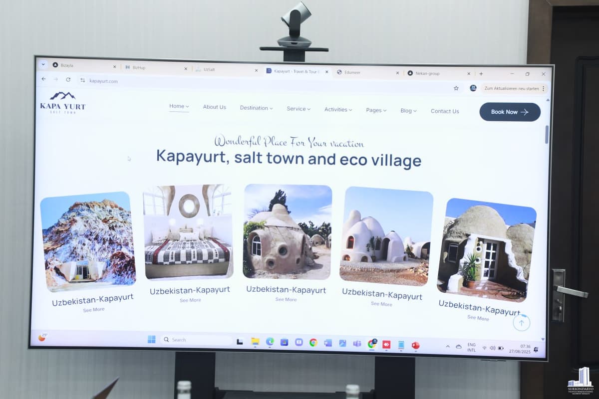 Surxondaryoda Eron kompaniyasi qiymati 15 mln dollarlik eko va turizm kompleksi quradi