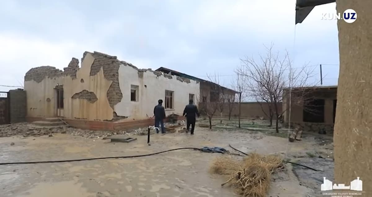 Сильный ветер и селевые потоки нанесли ущерб Самаркандской области