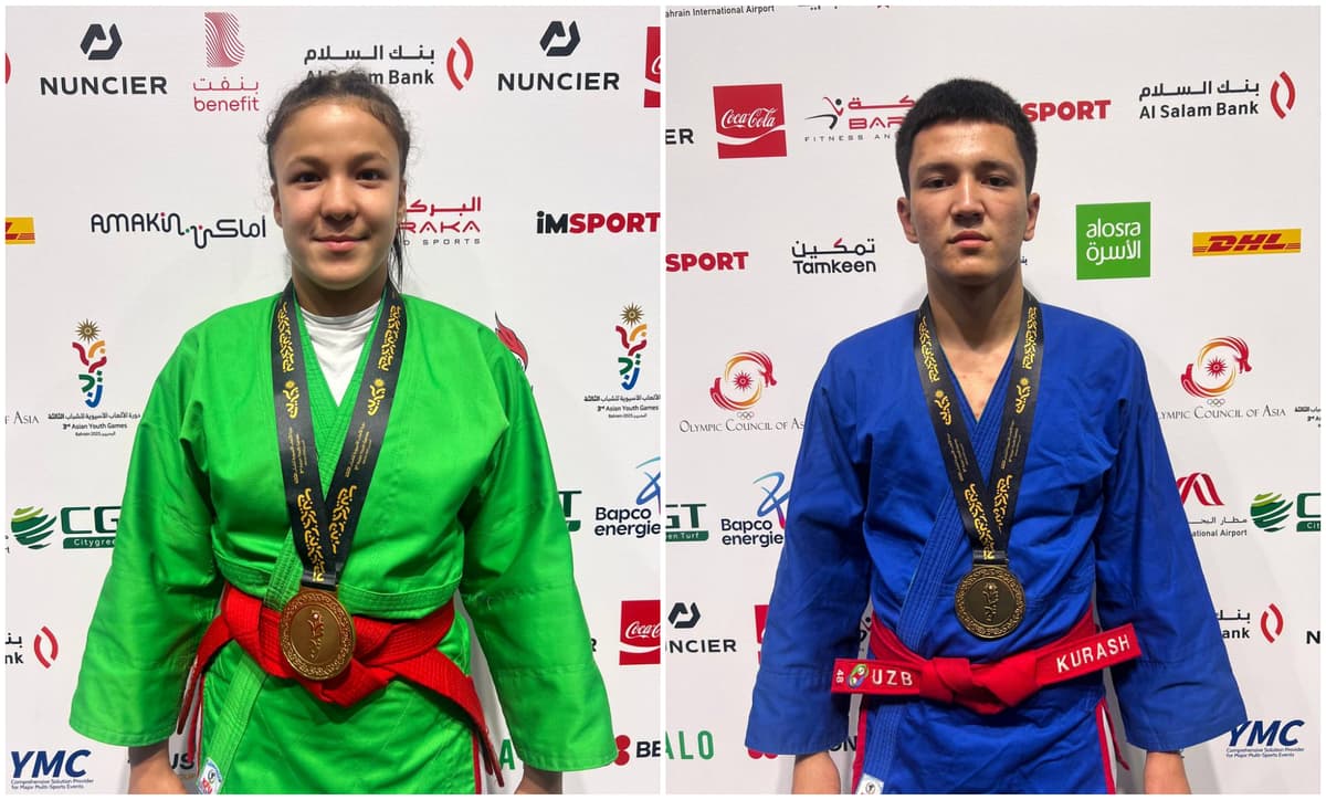 Two Uzbek wrestlers win gold at Asian Youth Games
