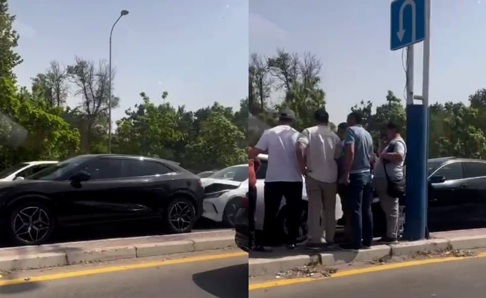 В Ташкенте произошло ДТП с участием четырёх автомобилей