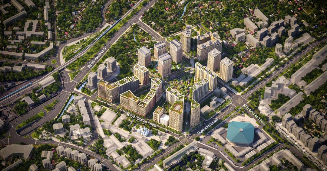Apex Development Toshkent markazida 2,6 gektarlik jamoat xiyobon-bog‘ini barpo etmoqda