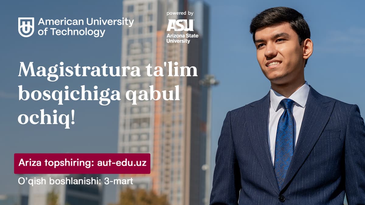 American University of Technology AQShda o‘qish imkoniyati ko‘zda tutilgan magistratura dasturini yo‘lga qo‘yadi
