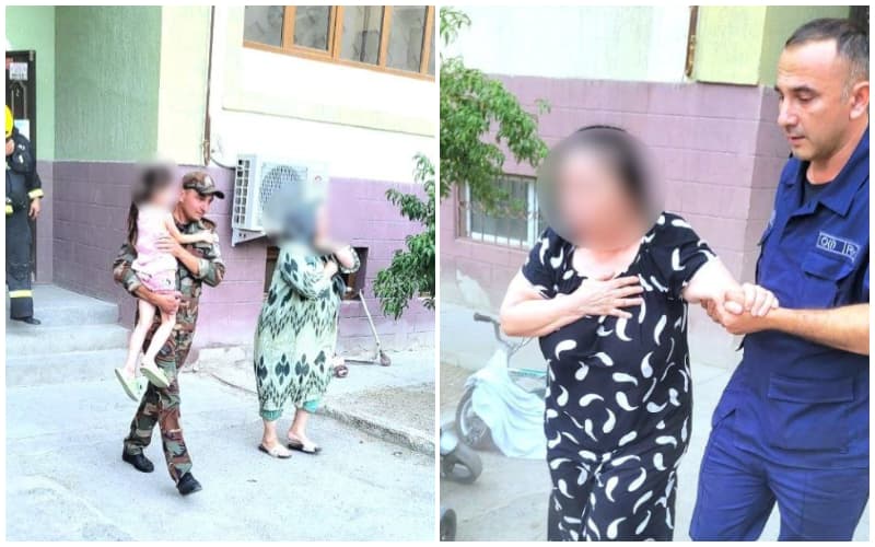 В Бухаре спасатели эвакуировали 9 человек из задымлённого дома