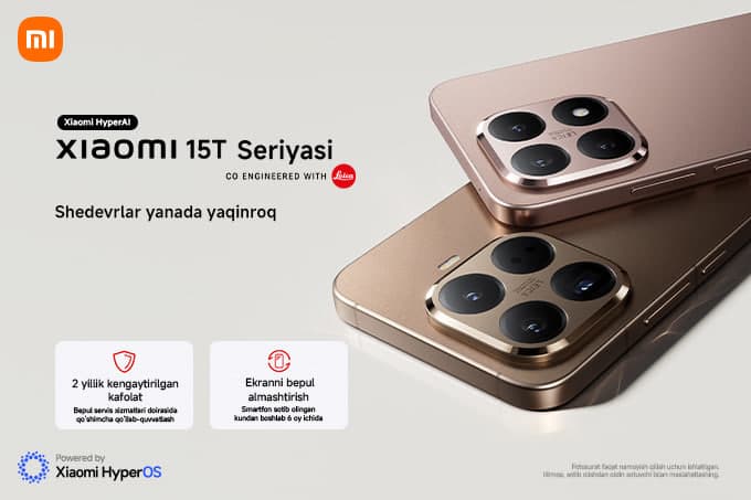 O‘zbekistonda yangi Xiaomi 15T seriyali smartfonlar taqdim etildi