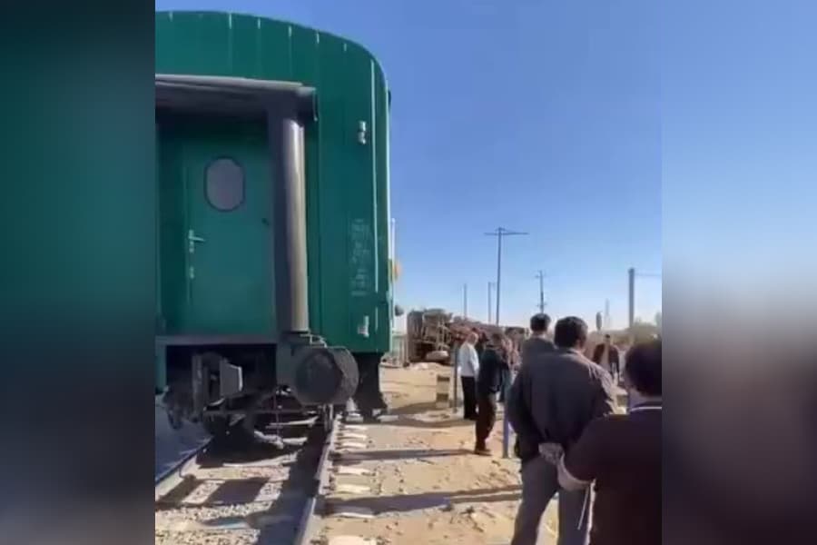 Passenger train collides with truck in Karakalpakstan