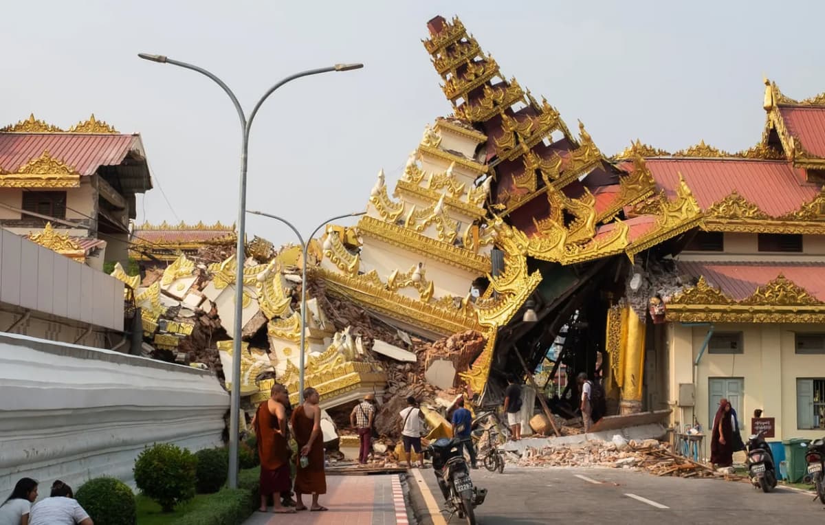 Myanma va Tailanddagi kuchli zilzila oqibatlari - fotosuratlar