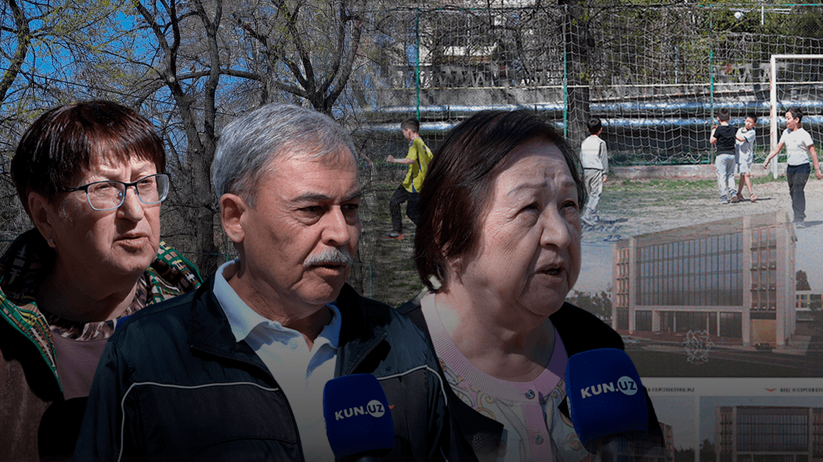 Aholi norozi: Toshkentda futbol maydonchasi va daraxtlarga qurilish xavf solmoqda