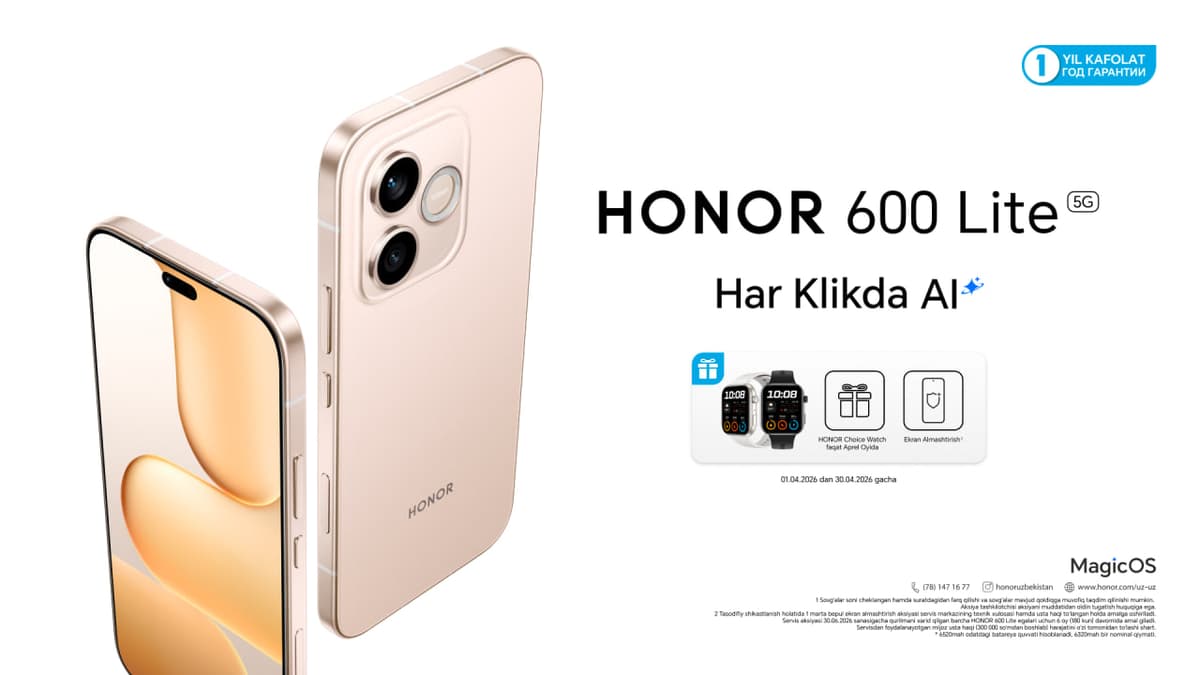 HONOR 600 Lite: Metall korpus. Flagman darajasidagi muhandislik