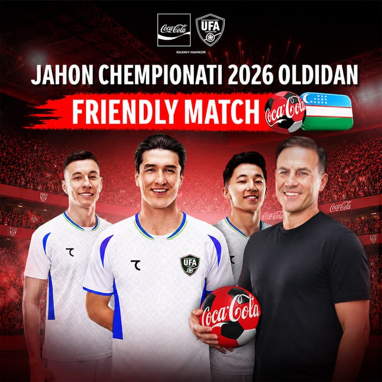 Coca-Cola va O‘FA ko‘magida O‘zbekiston milliy terma jamoasini Jahon chempionatiga kuzatish marosimi