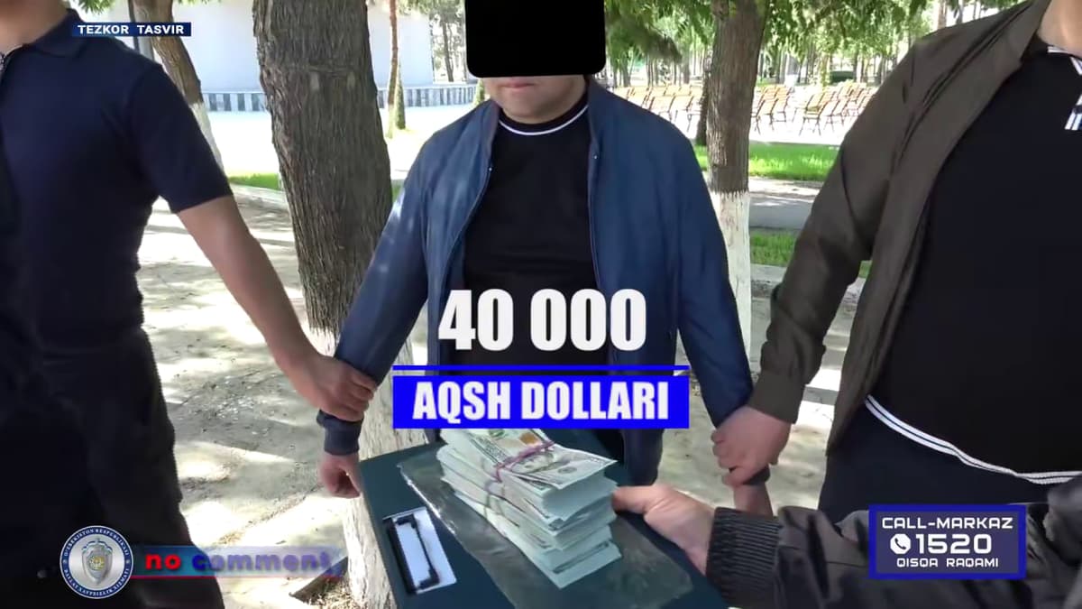 Andijonda bank mansabdori 40 ming dollar pora bilan ushlandi