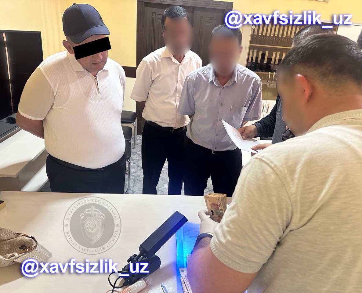 Buxoroda bosh hisobchi va o‘rinbosari «otkat» bilan qo‘lga tushdi