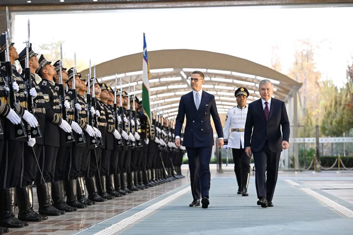 President Mirziyoyev hosts official welcome for Finnish leader ahead of talks