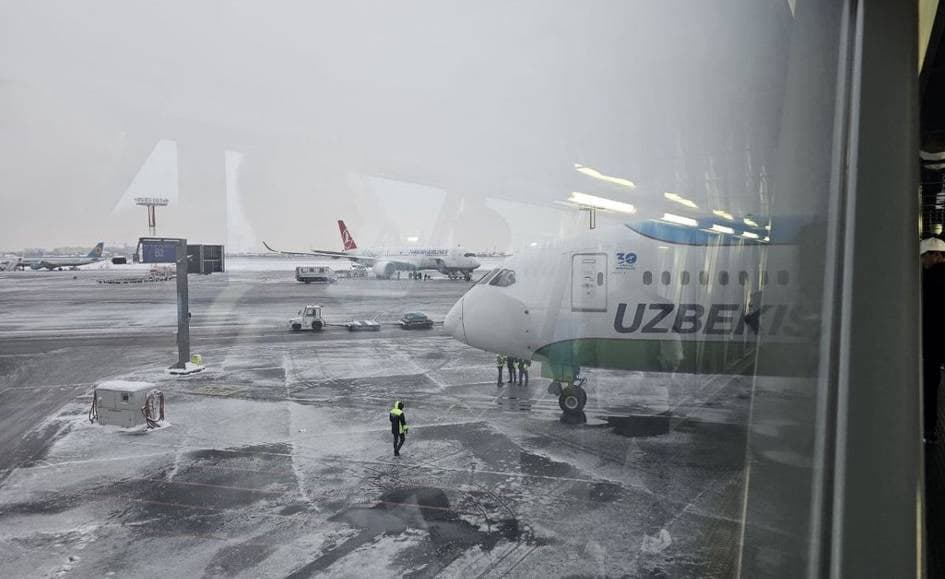 Snowstorm forces multiple flights bound for Fergana Valley to divert to alternate airports