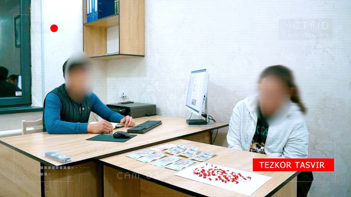 Toshkent viloyatida 13 yoshli qiz orqali dori sotgan ayol va uning sheriklari ushlandi