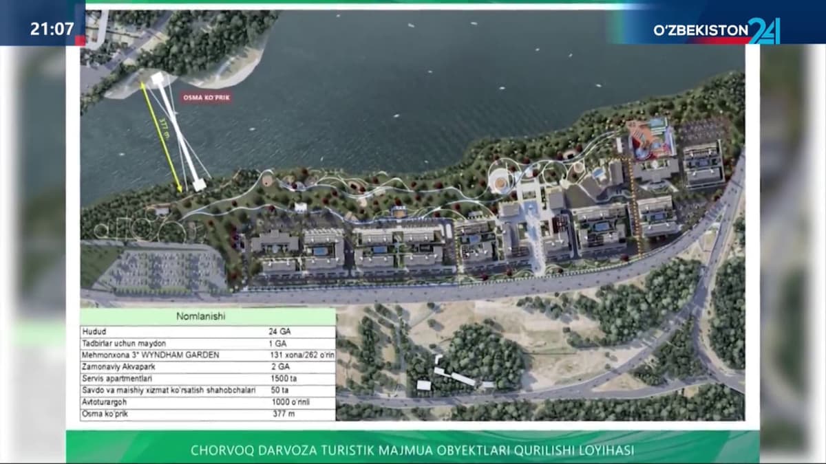 Махалли «Юсуфхона» и «Сиджак» в Чарваке свяжут подвесным мостом