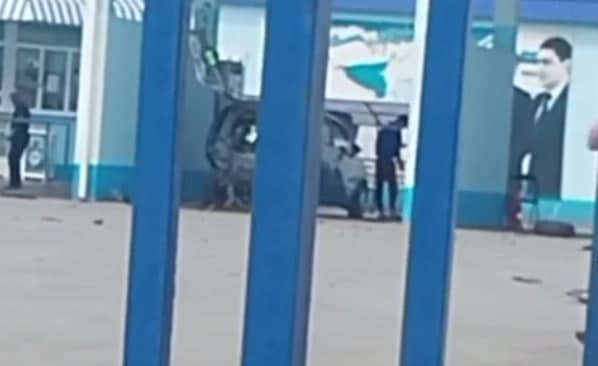 В Фергане на заправке взорвался газовый баллон Matiz — видео